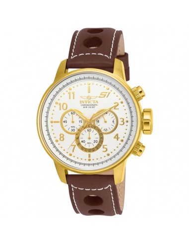 Invicta Men's Chronograph Watch - S1 Rally White and Gold Tone Dial Strap | 16011 suggérées chez