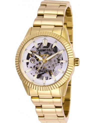 Invicta Women's Automatic Watch - Objet d'Art Silver Tone & Semi-Skeleton Dial Bracelet | 26363 50-70% off 