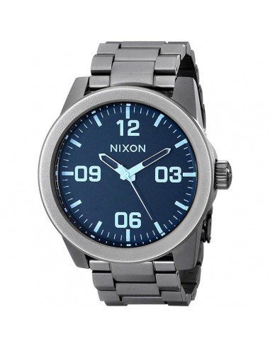 Nixon Men's Quartz Watch - Corporal SS Blue Dial Stainless Steel Bracelet | A3461427 les ligaments