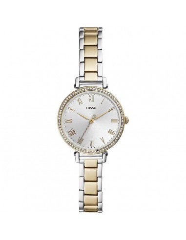 Fossil Women's Quartz Watch - Kinsey Silver Tone Dial Two Tone Bracelet | ES4449 pour bénéficier 