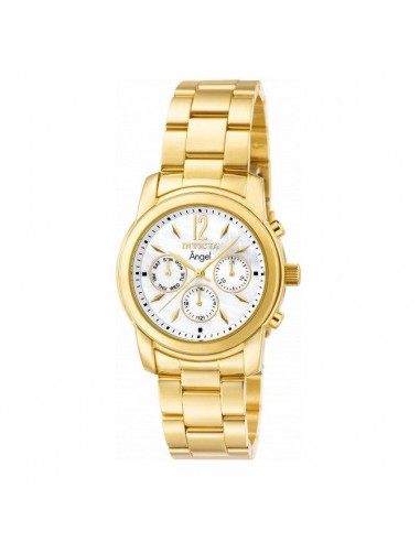 Invicta 0465 Women's Angel MOP White Dial Gold Plated Steel Bracelet Watch les ligaments