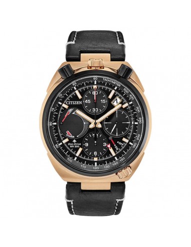 Citizen Men's Chrono Watch - Promaster Tsuno Black Dial Leather Strap | AV0073-08E Les magasins à Paris et en Île-de-France