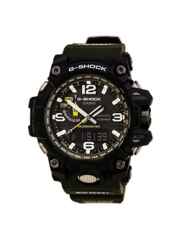 Casio Men's G-Shock Mudmaster World Time Green Resin Strap Ana-Digi Dive Watch | GWG1000-1A3 Faites des économies