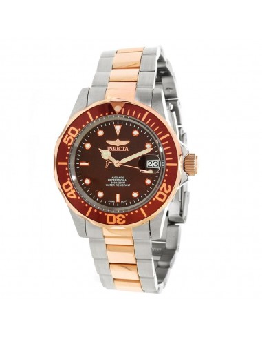 Invicta 11241 Men's Pro Diver Two Tone Stainless Steel Brown Dial Automatic Watch Fin de série