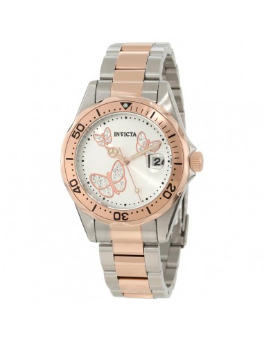 Invicta 12504 Women's Angel Silver Dial Two Tone Rose Gold Steel Bracelet Dive Watch Découvrez la collection