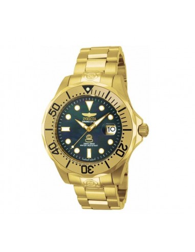 Invicta 13940 Men's Grand Diver Black MOP Dial Gold Tone Steel Bracelet Automatic Dive Watch une grave pollution 