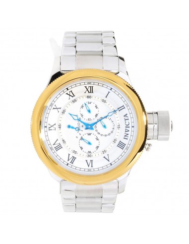 Invicta 15932 Men's Russian Diver Chronograph Gold Tone Bezel Silver Dial Steel Watch suggérées chez