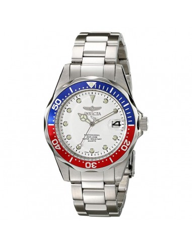 Invicta 17047 Men's Pro Diver White Dial Stainless Steel Bracelet Dive Watch est présent 