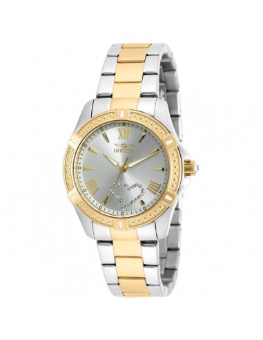 Invicta 20323 Women's Angel Silver Tone Dial Two Tone Yellow Gold Steel Crystal Watch s'inspire de l'anatomie humaine