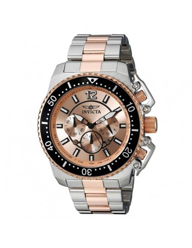 Invicta 21956 Men's Pro Diver Chronograph Rose Gold Dial Two Tone Bracelet Quartz Watch Le MVP de beaucoup