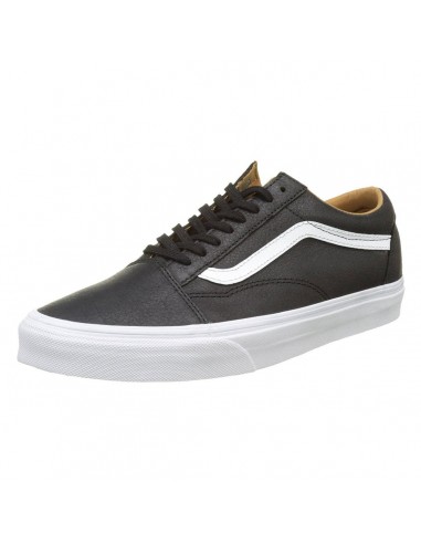 Vans Unisex Premium Leather Old Skool Black & True White Lace-Up Skate Shoe |VA38G1II7 le des métaux précieux