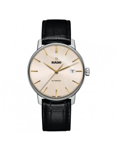 Rado Men's Quartz Watch - Coupole Classic Automatic Beige Dial Black Leather Strap | R22860105 À commander