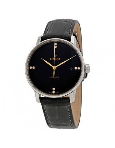 Rado Men's Watch - Coupole Classic Automatic Black Dial Leather Strap | R22860715 Livraison rapide