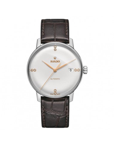 Rado Men's Automatic Watch - Coupole Classic White Dial Brown Strap | R22860725 à prix réduit toute l'année