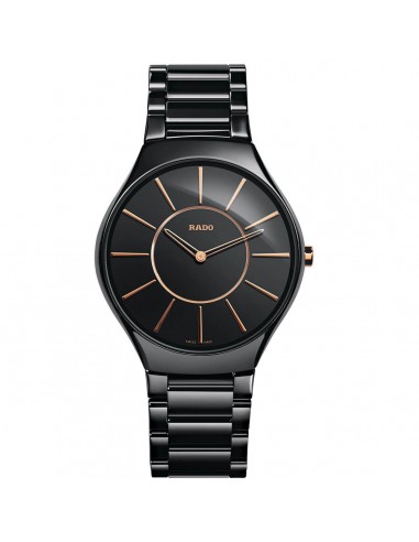 Rado Men's Quartz Watch - True Thinline Black Dial Ceramic Bracelet | R27741152 Les magasins à Paris et en Île-de-France