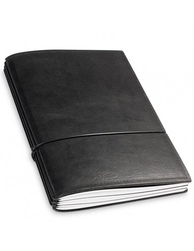 X17 Leather Notebook - A5 Plain, 5mm Squared and Lined, Black, 3 Inlays | 1-905-3B ouvre sa boutique