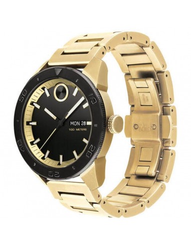 Movado Men's Quartz Watch - Bold Black Dial Yellow Gold Bracelet | 3600605 Livraison rapide