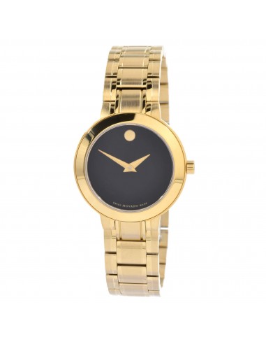 Movado Men's Quartz Watch - Stiri Black Dial Yellow Gold Bracelet | 0607282 Economisez 