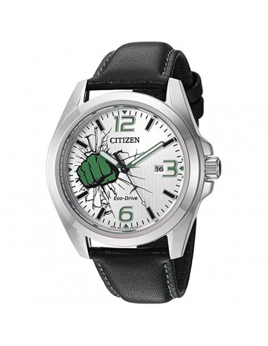 Citizen Men's Eco Drive Watch - The Hulk Black Leather Strap | AW1431-24W hantent personnes