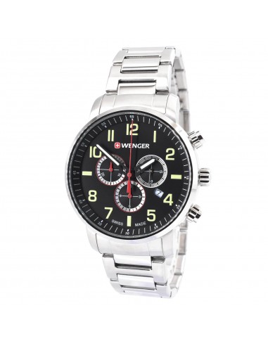 Wenger 01.1543.102 Attitude Chrono Mens Steel Bracelet Watch d'Europe débarque