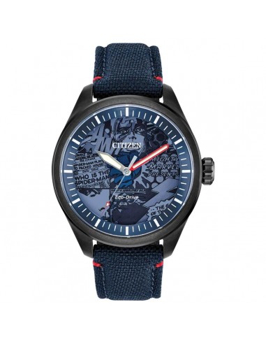 Citizen Men's Eco Drive Watch - Marvel Heroes Blue Cordura Strap | AW2037-04W basket pas cher