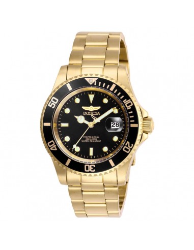 Invicta Men's Quartz Watch - Pro Diver Black Dial Yellow Gold Bracelet | 26975 livraison gratuite