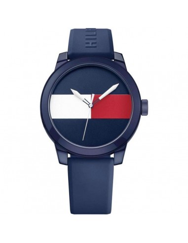 Tommy Hilfiger Men's Watch - Flag Sport Quartz Blue Silicone Strap | 1791322 en linge