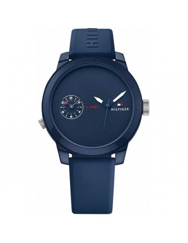 Tommy Hilfiger Men's Quartz Watch - Sport Blue Dial Silicone Strap | 1791325 d'Europe débarque