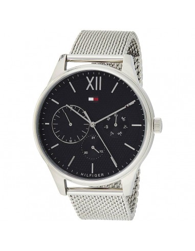 Tommy Hilfiger Men's Watch - Damon Black Dial Silver Tone Mesh Bracelet | 1791415 offre 