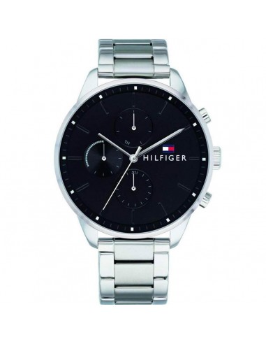 Tommy Hilfiger Men's Watch - Chase Black Dial Stainless Steel Bracelet | 1791485 Jusqu'à 80% De Réduction