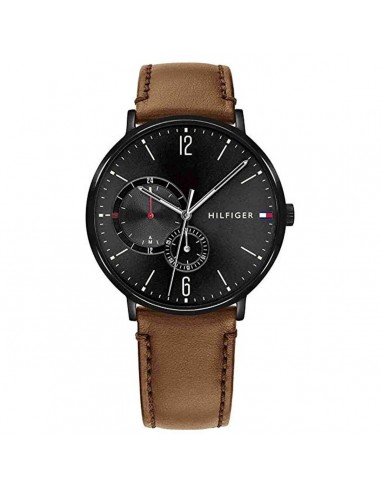 Tommy Hilfiger Men's Quartz Watch - Brooklyn Black Dial Brown Leather Strap | 1791510 votre restaurant rapide dans 