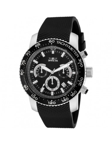 Invicta Men's Chronograph Watch - Specialty Black Dial Rubber Strap | 11291 l'évolution des habitudes 