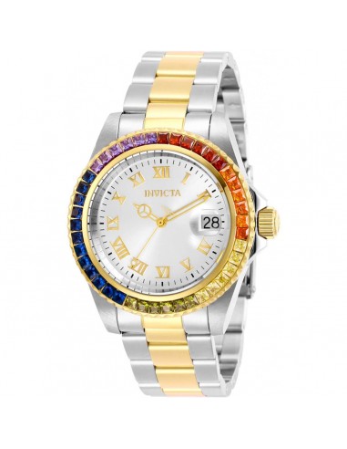 Invicta Women's Quartz Watch - Angel Silver Tone Dial Two Tone Bracelet | 29665 à prix réduit toute l'année