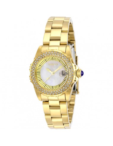 Invicta Women's Quartz Watch - Angel Mother of Pearl Dial Yellow Gold Bracelet | 28444 Fin de série