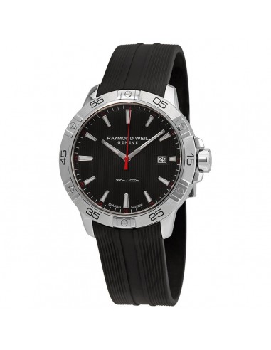 Raymond Weil Men's Quartz Watch - Tango Black Dial Rubber Strap | 8160-SR2-20001 2024