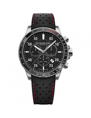 Raymond Weil Men's Chrono Watch - Tango 300 Black Dial Rubber Strap | 8570-SR1-05207 l'achat 