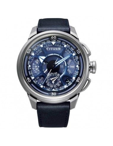 Citizen Limited Edition Satellite Wave F900 Blue Dial Leather Strap Watch | CC7000-01L pas cher chine