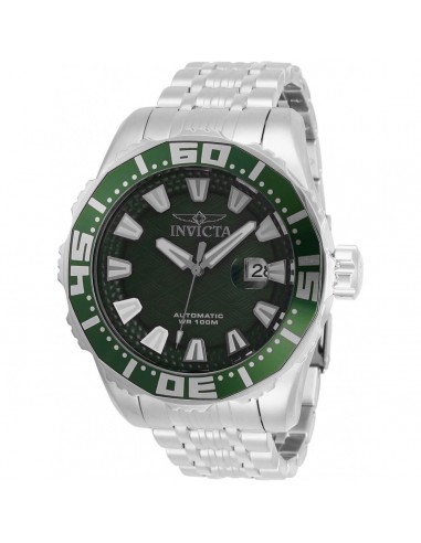 Invicta Men's Automatic Watch - Pro Diver Green Dial Stainless Steel Bracelet | 30292 de technologie