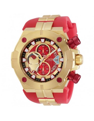 Invicta Men's Chronograph Watch - Marvel Red Dial Two Tone Strap | 30315 de France