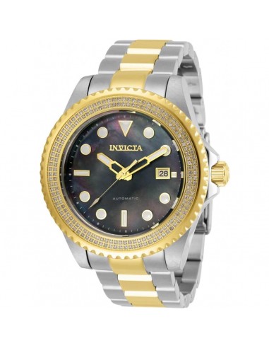 Invicta Men's Diamond Watch - Pro Diver Black MOP Dial Two Tone Bracelet | 30327 Jusqu'à 80% De Réduction