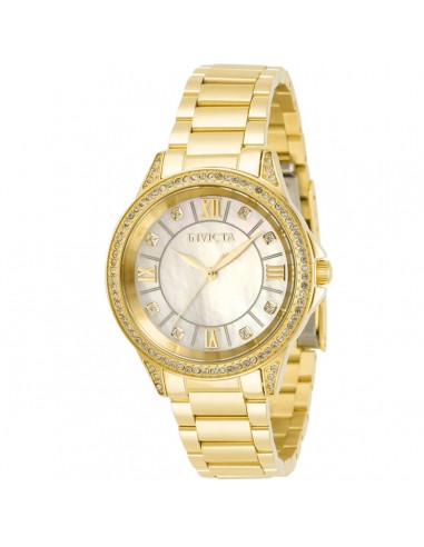 Invicta Women's Quartz Watch - Angel Mother of Pearl Dial Yellow Gold Bracelet | 30929 suggérées chez