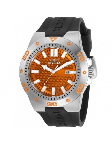 Invicta Men's Quartz Watch - Pro Diver Orange Dial Black Rubber Strap | 30962 l'évolution des habitudes 