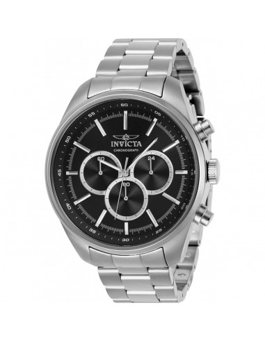 Invicta Men's Chrono Watch - Specialty Black Dial Silver Tone Bracelet | 29163 Le MVP de beaucoup