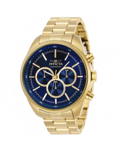 Invicta Men's Chronograph Watch - Specialty Blue Dial Yellow Gold Bracelet | 29169 Le MVP de beaucoup