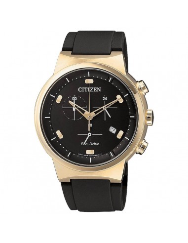 Citizen Men's Chronograph Watch - Eco-Drive Rose Gold Case Black Strap | AT2403-15E l'achat 