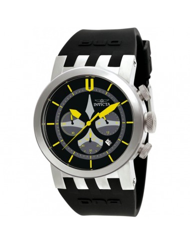 Invicta Men's Chronograph Watch - DNA Black Dial Rubber Strap | 10398 commande en ligne