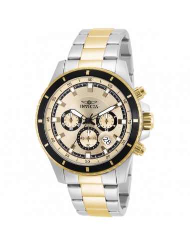 Invicta Men's Chronograph Watch - Pro Diver Gold Tone Dial Two Tone Bracelet | 12456 Amélioration de cerveau avec