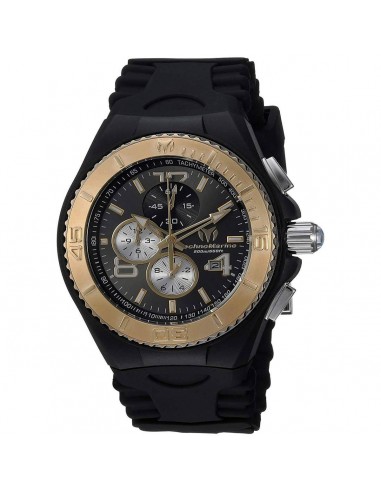 Technomarine Men's Quartz Watch - Cruise JellyFish Black Dial Rubber Strap | TM-115149 france