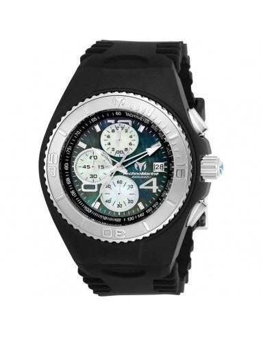 Technomarine Men's Chrono Watch - Cruise JellyFish MOP Dial Black Strap | TM-115349 de votre