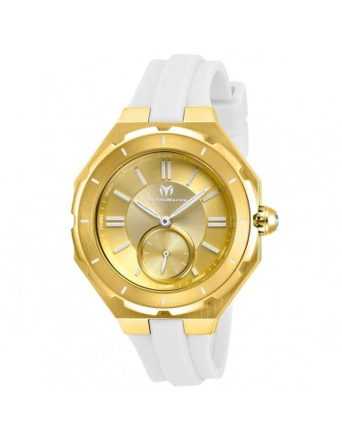 Technomarine Women's Quartz Watch - Cruise Sea Gold Tone Dial White Strap | TM-118005 online